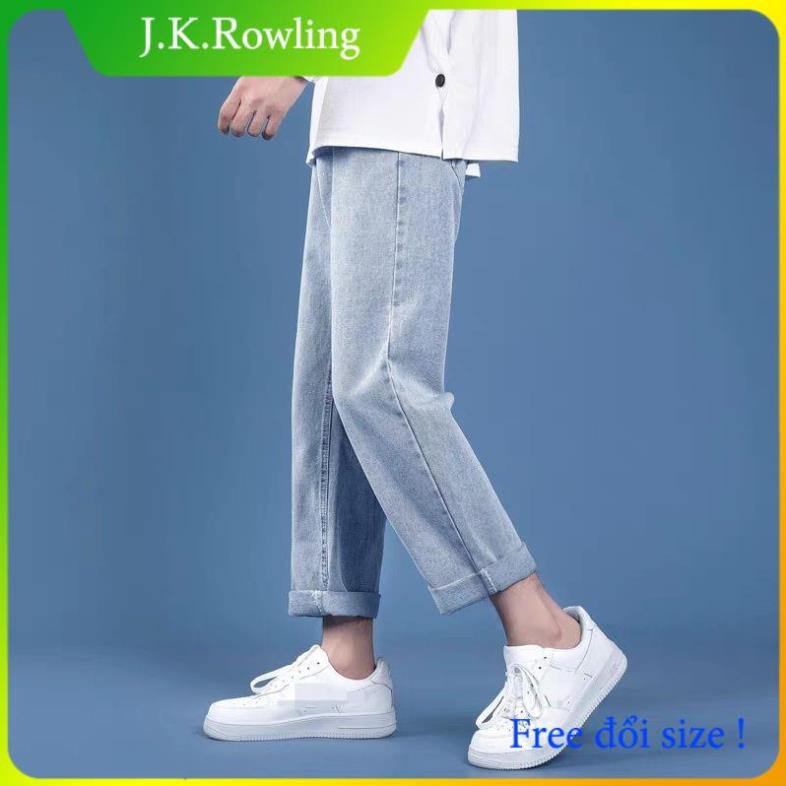 Baggy Nam Quần Jean Bagg Nam Hàn Quốc xanh dương nhạt , dáng suông T-01 hot trend 2021 J.K.Rowling STORE