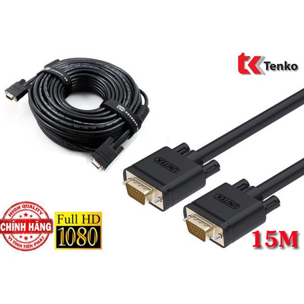 Cáp VGA 15m chính hãng UNITEK Y-C507A