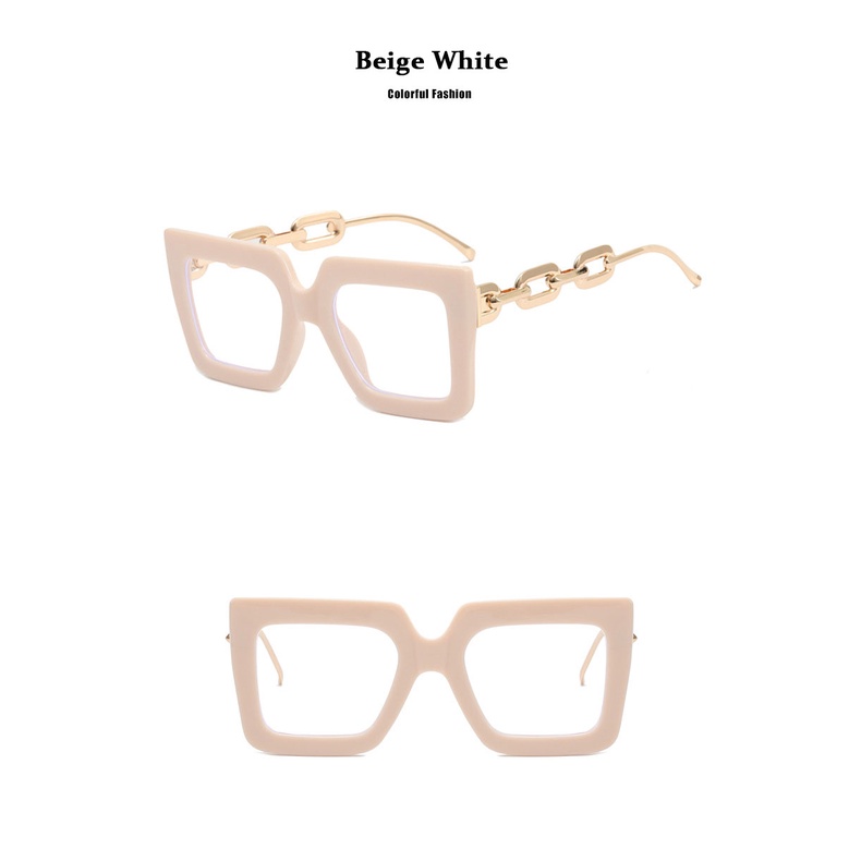 Mắt Kính Gọng Vuông Oversized Chống Bức Xạ Cho Nữ