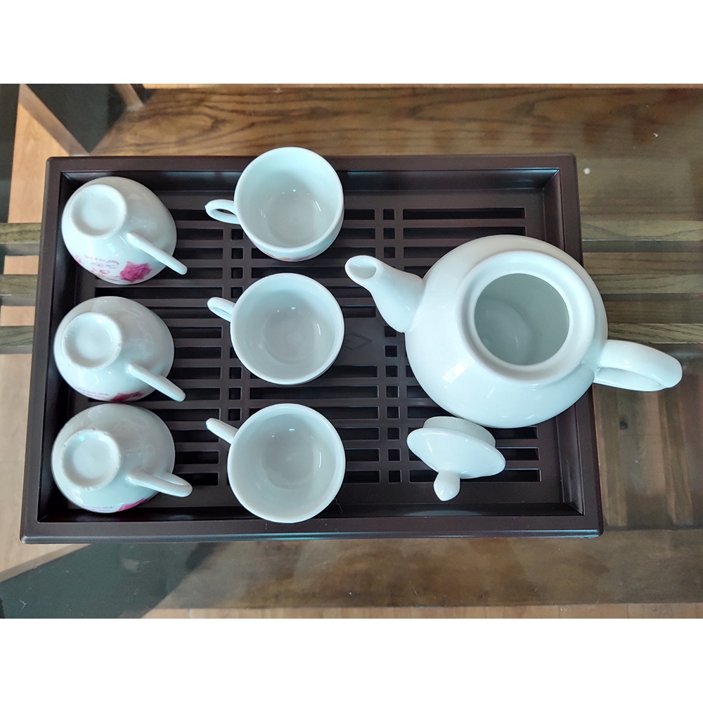 bộ ấm chén bát tràng❤️FREESHIP❤️ Bộ ấm trà hoa đào Xuất Nhật