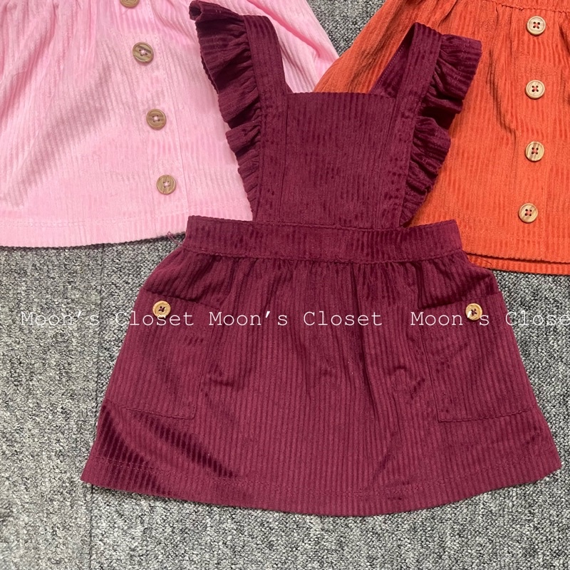 XD- Váy yếm nhung size 0/3m-12m