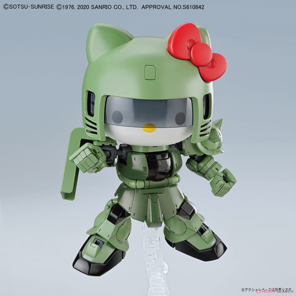 Mô Hình Lắp Ráp Gundam Sd Hello Kitty Zaku 2 Bandai SDCS Cross Silhouette Đồ Chơi Anime Nhật