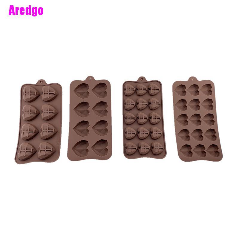 Khuôn Silicone Làm Bánh Kẹo Hình Trái Tim 15 Ngăn