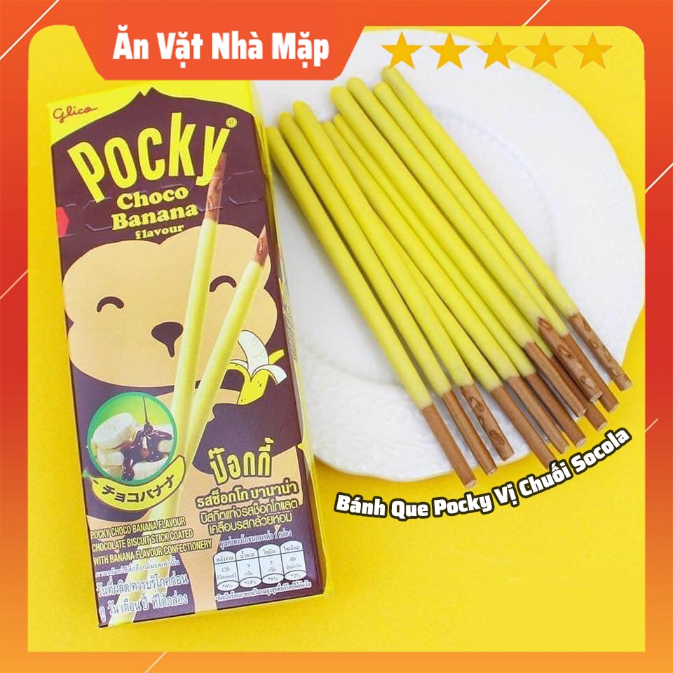 Bánh Que Pocky Vị Chuối Sốt Socola Glico Thái Lan
