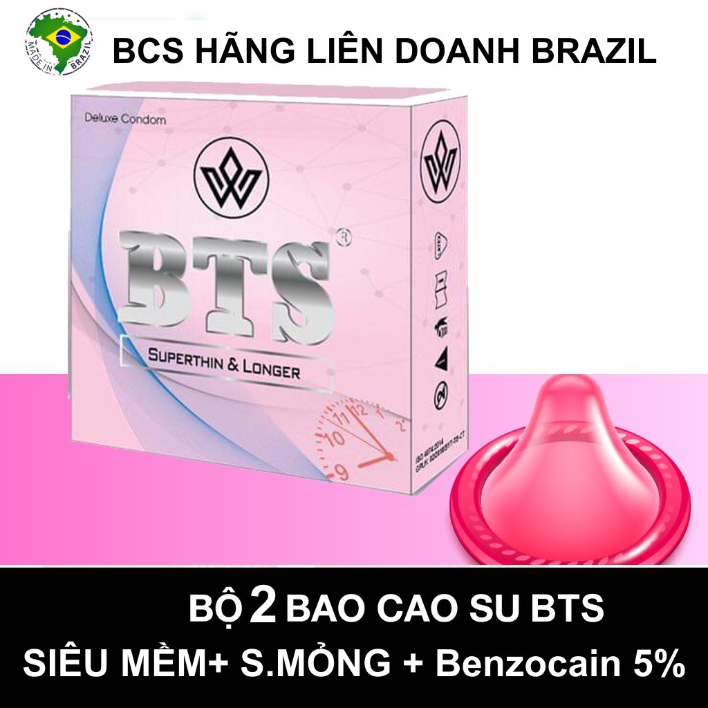 Bộ 6h Baocaosu BTS Brail® trợ giá từ siêu thị Durex BTS (Shop gửi chọn ngẫu nhiên hoặc theo yêu cầu inbox)
