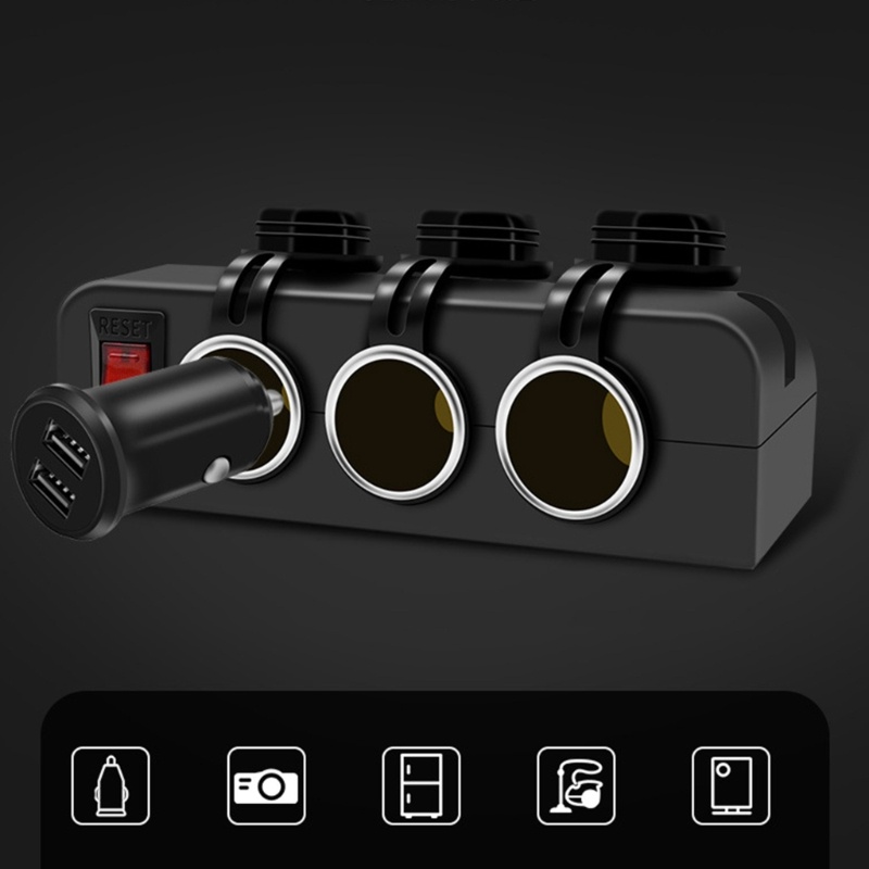 Tẩu Sạc Alli 3 Trong 1 Cổng USB Có Vôn Kế Cho Tàu Thuyền / Xe Hơi