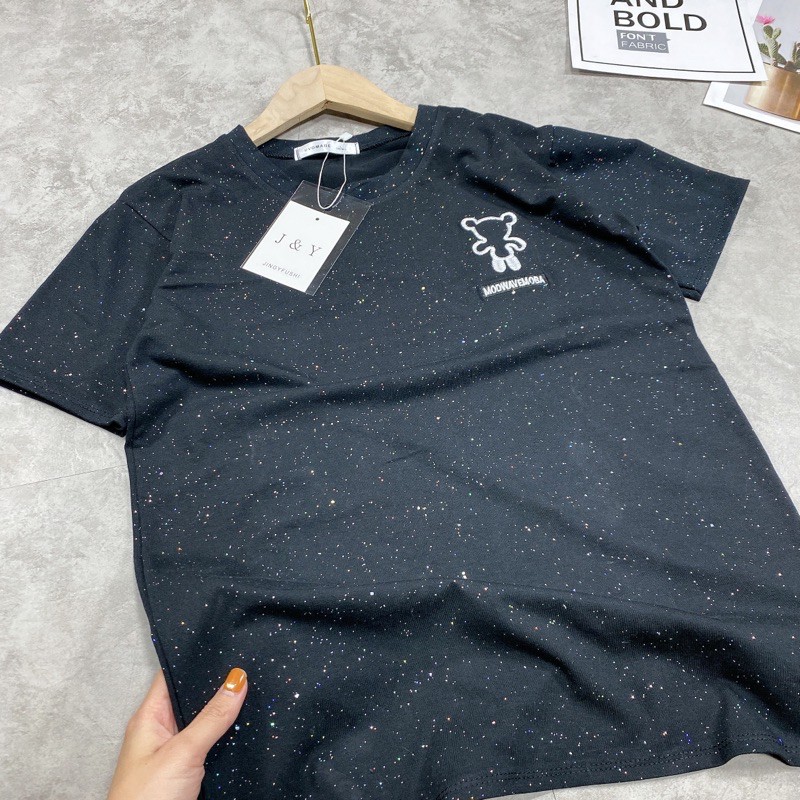 Áo phông nữ nhũ gấu