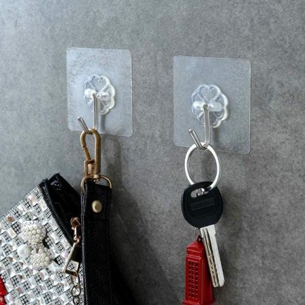 Móc Dán Tường Siêu Dính Oenon Trong Suốt Chịu Lực Tốt Treo Tường Chắc Chắn 6x6 cm OENEN