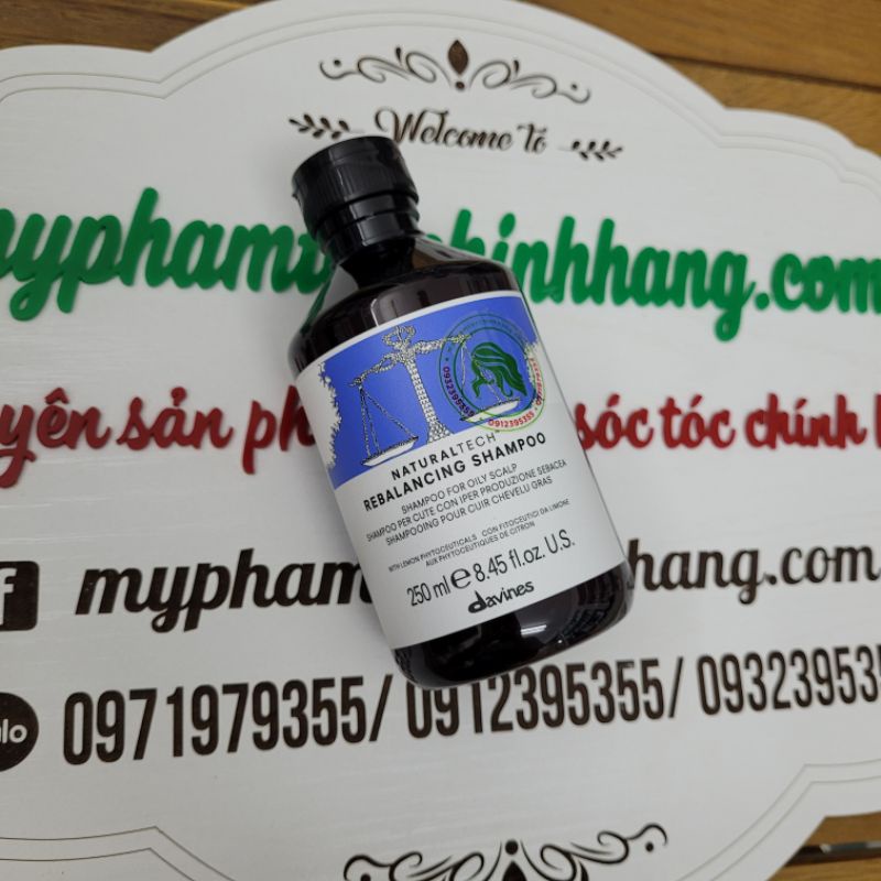 DẦU GỘI VÀ DUNG DỊCH LÀM SẠCH CÂN BẰNG DẦU DAVINES REBALANCING 250ML-1000ML