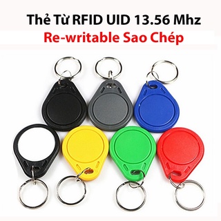 Thẻ từ thang máy rfid chip uid tần số 13.56 mhz dạng móc khóa nhiều màu