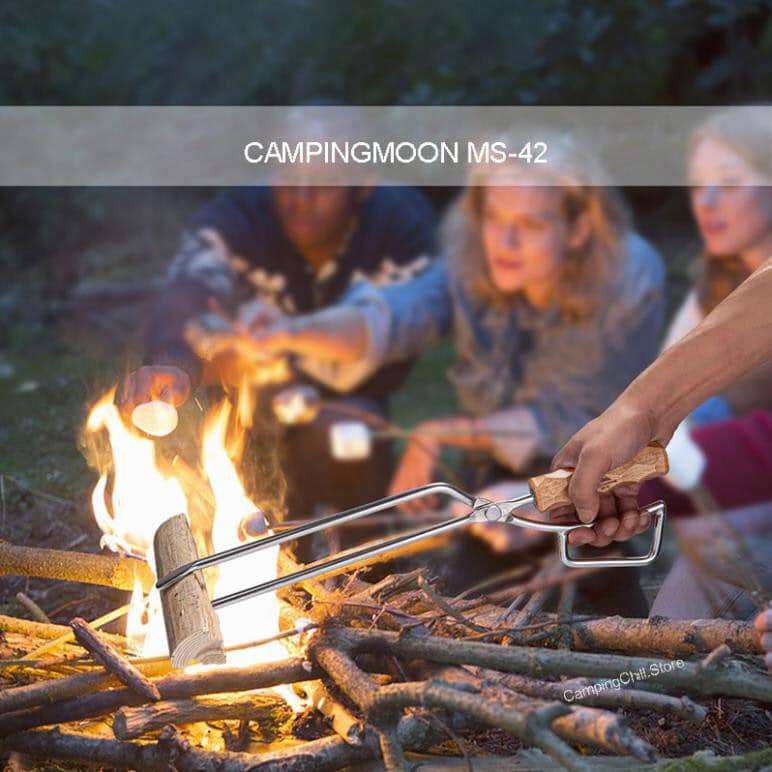 Kẹp gắp than bằng thép không rỉ Campingmoon campoutvn MS-42 A312