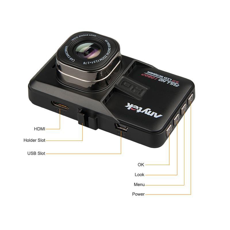 Camera hành trình kép trước sau Dual Lens dành cho xe hơi hỗ trợ full HD - tích hợp màn hình cảm ứng /uy tín