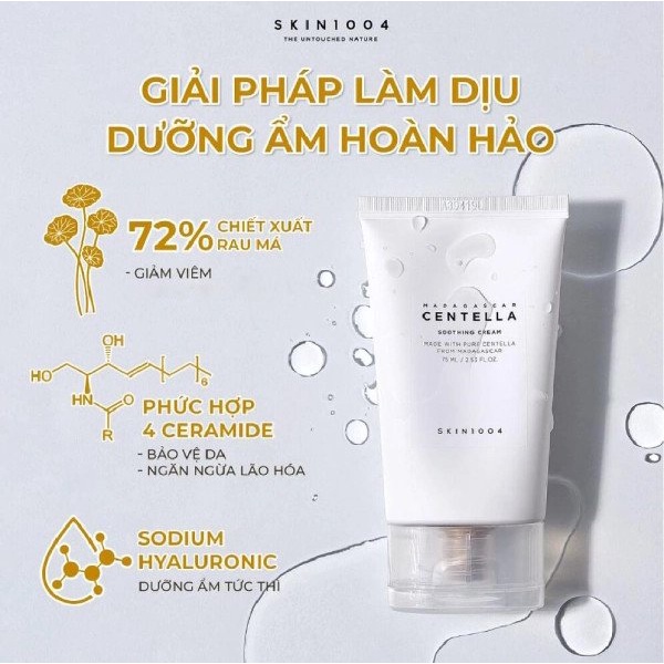 Kem Dưỡng Skin1004 Làm Dịu Da Chiết Xuất Rau Má Madagascar Centella Soothing Cream 75ml