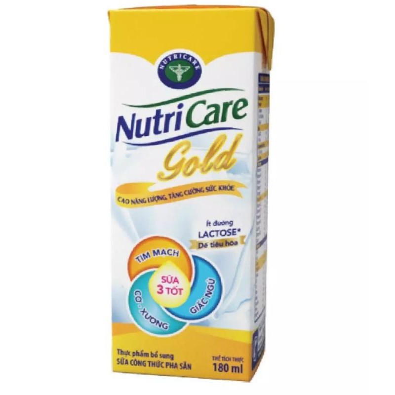 thùng 48 hộp sữa pha sẵn Nutricare gold 180ml