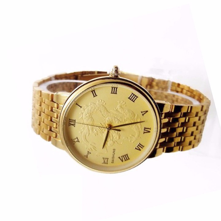 Đồng Hồ Nam Baishuns Mặt Họa Tiết Rồng Trắng