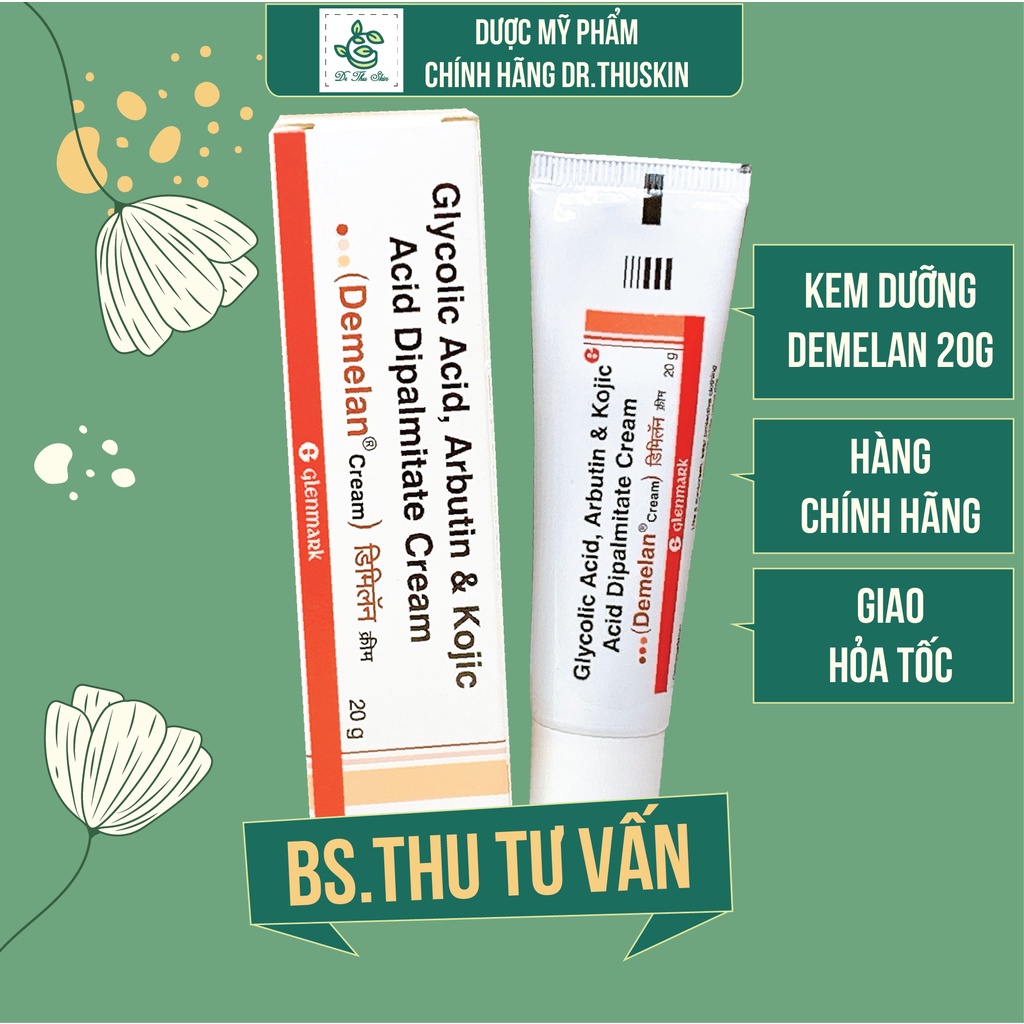 Demelan Cream Chính Hãng 20G Hàng Sẵn- Kem Dưỡng Trắng Da, Làm Sáng Da, Giảm Mờ Thâm Nám