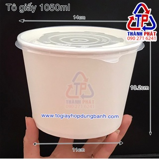 Mua 50 Tô giấy 800ml có nắp- tô giấy đựng hủ tiếu - tô giấy đựng bánh canh - tô giấy đựng phở