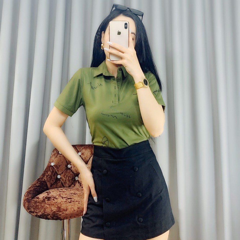 Áo Thun Polo Nữ - Áo Polo Nữ Cổ Bẻ Chất Thun Cotton 100% | BigBuy360 - bigbuy360.vn