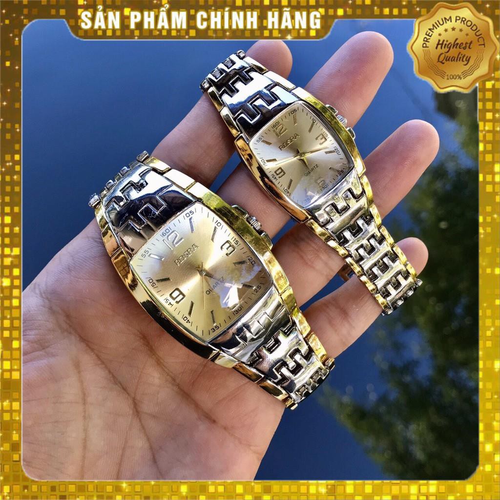 [GIÁ TỐT 1] (Giá sỉ) Đồng hồ thời trang nam nữ ROSRA mặt chữ nhật dây Demi sang trọng