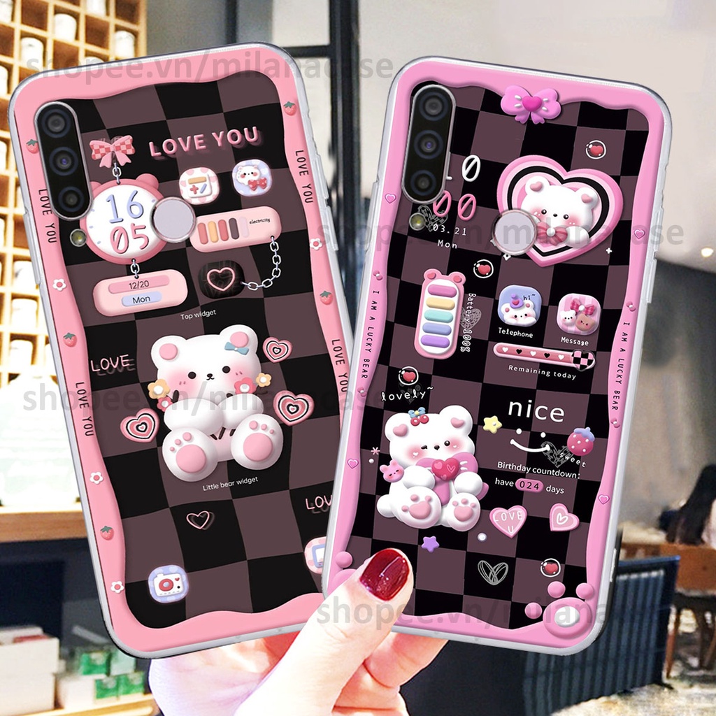 Ốp Vsmart Joy 3 / Joy3 hình đồng hồ icon gấu mèo cute cực dễ thương ngộ nghĩnh