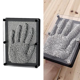Educational Toy Small 3D Metal Clone Fingerprints Classic 3-Dimensional Pin Art Board Metal Silver Toy
