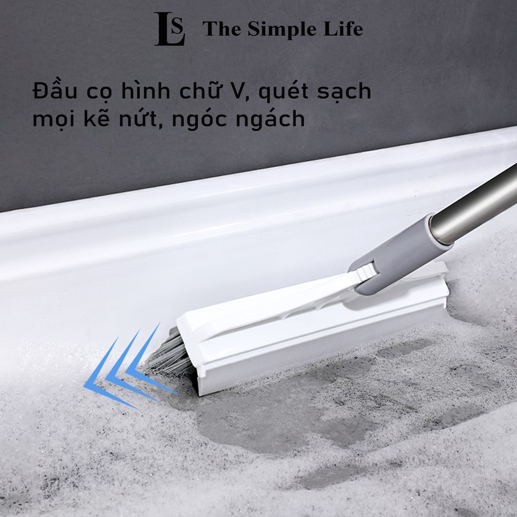 Chổi chà sàn gạt nước, chổi quét, lau sàn gạt nước nhà tắm, gương kính xoay 120 độ đa năng, cao cấp [CHÍNH HÃNG]