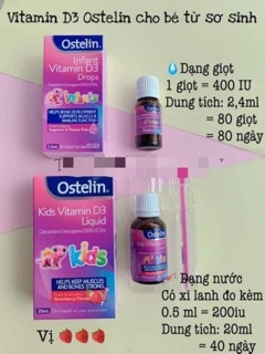 Vitamin D ostelin hàng air (đủ bill)