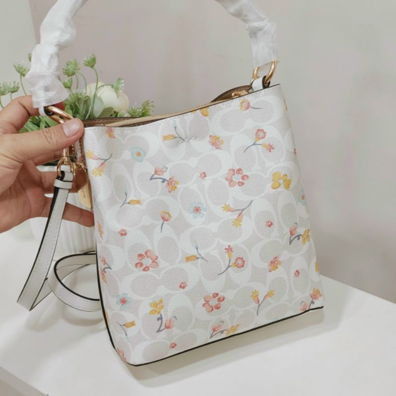 Túi xách Coach - Small Town Bucket Bag In Signature Canvas With Mystical Floral Print