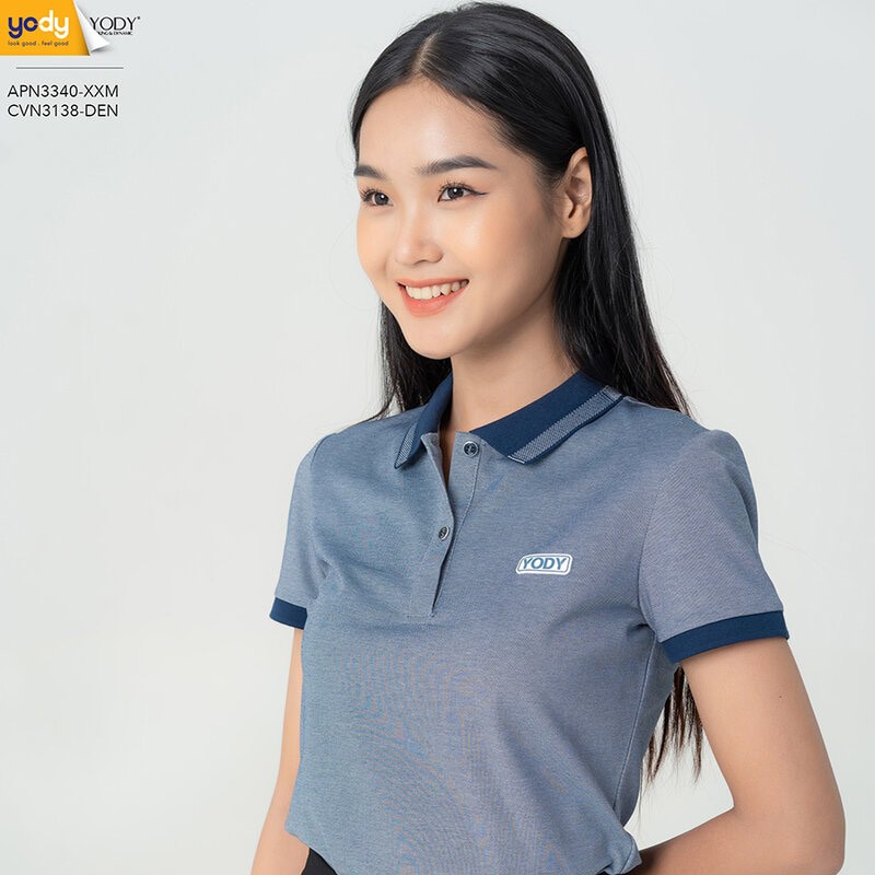 Áo thun polo Yody nữ thiết kế vải đan mắt chim thoáng khí, mềm mịn và thấm hút mồ hôi siêu tốt APN3340 | BigBuy360 - bigbuy360.vn