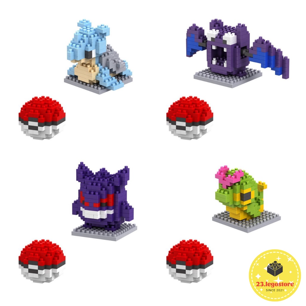 Bộ đồ chơi lắp ghép nhân vật Pokemon mini so cute