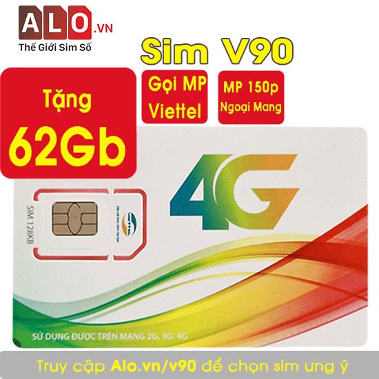 [V90 FREE THÁNG ĐẦU] Miễn Phí 62Gb Data + Miễn Phí Gọi Viettel Và Sim F90 Miễn Phí 5Gb Data + Gọi Viettel MP