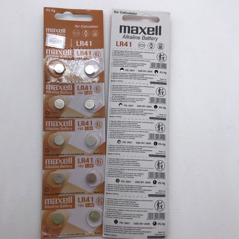 Pin cúc áo nhỏ MAXELL mã LR44 ( A76 hay AG13), mã LR41 ( 192 hay AG3), mã LR1130 (189 hay AG10) chính hãng