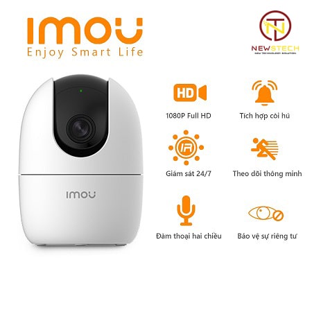 (GIÁ RẺ NHẤT) Camera IMOU A22EP độ nét FullHD 1080P quay quét 360 độ - Hàng Chính Hãng BH 24 tháng