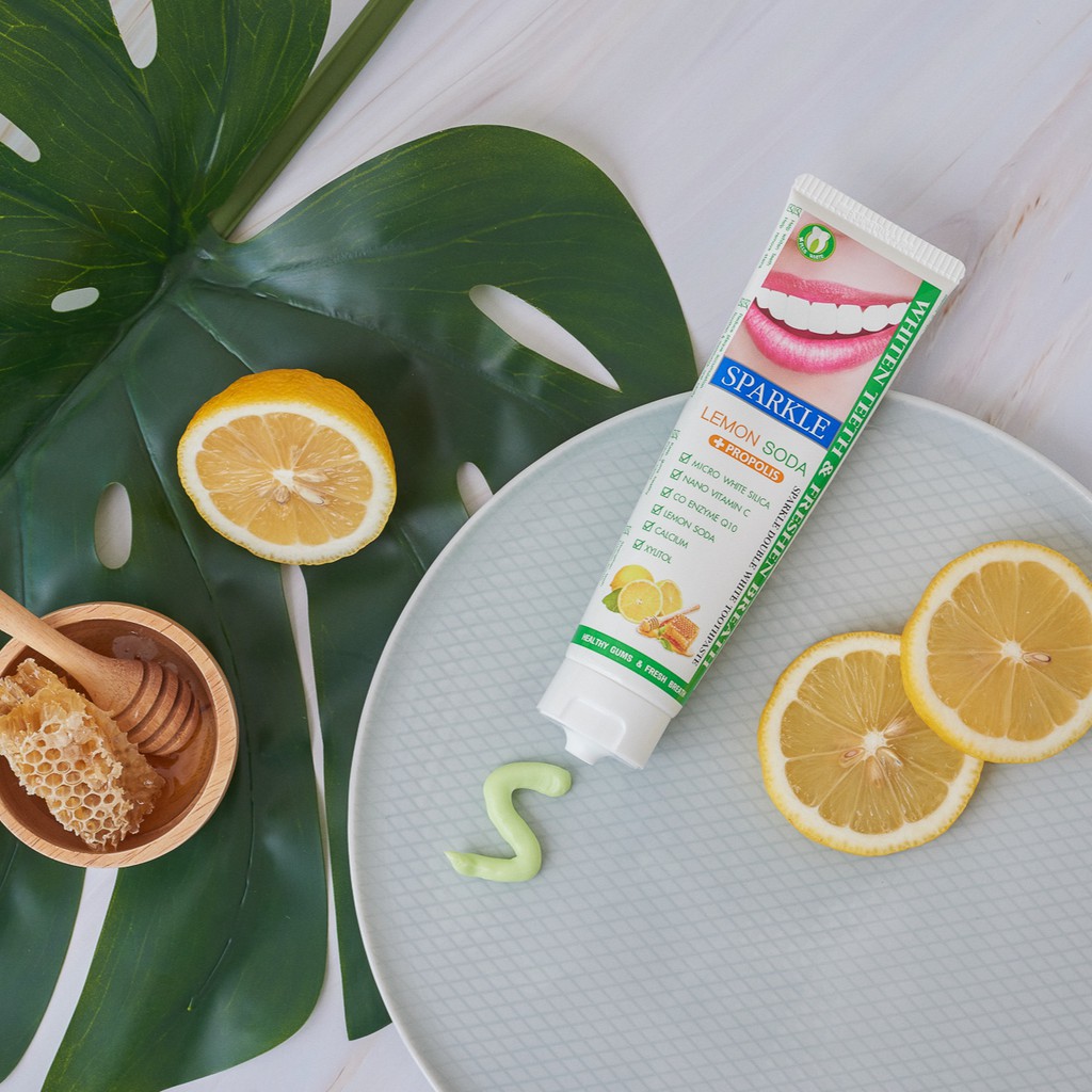 Kem đánh răng Sparkle Lemon Soda 100g – kem trắng răng và giảm hơi thở khó chịu
