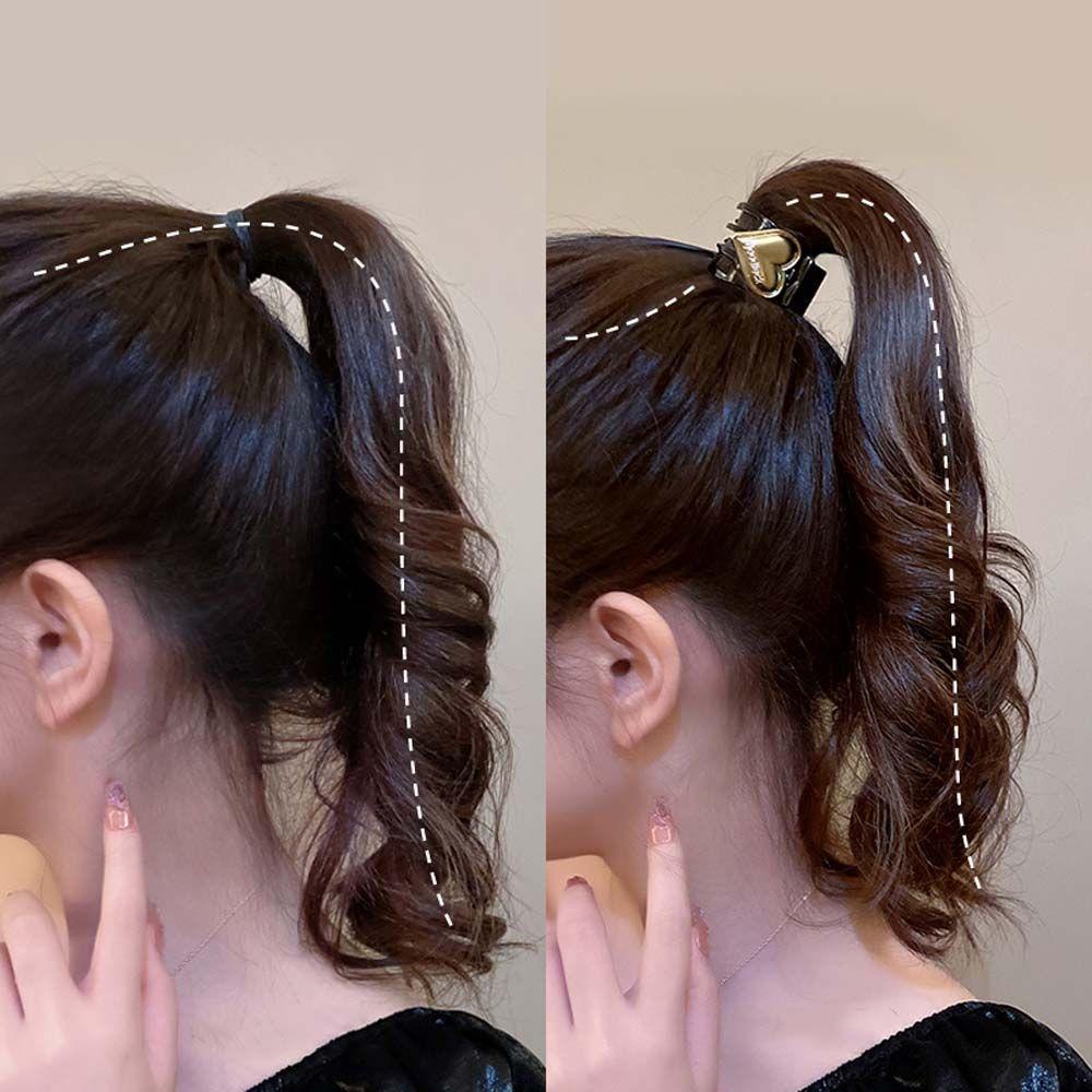 Kẹp Tóc Càng Cua Nhỏ Cố Định Tóc Đuôi Ngựa Retro Hình Trái Tim Cao Cấp WMES15H Cho Nữ
