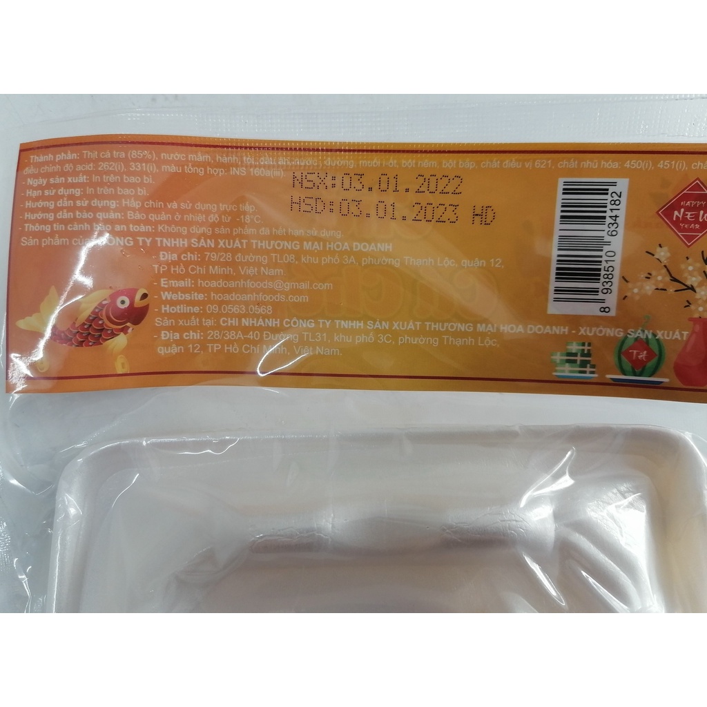 [200g] CHẢ CÁ HÌNH CÁ CHÉP [VN] HOA DOANH Fish Meat (nw0)