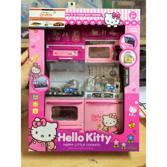 Đồ chơi nhà bếp bằng nhựa cao cấp màu hồng Hello Kitty No.918-7