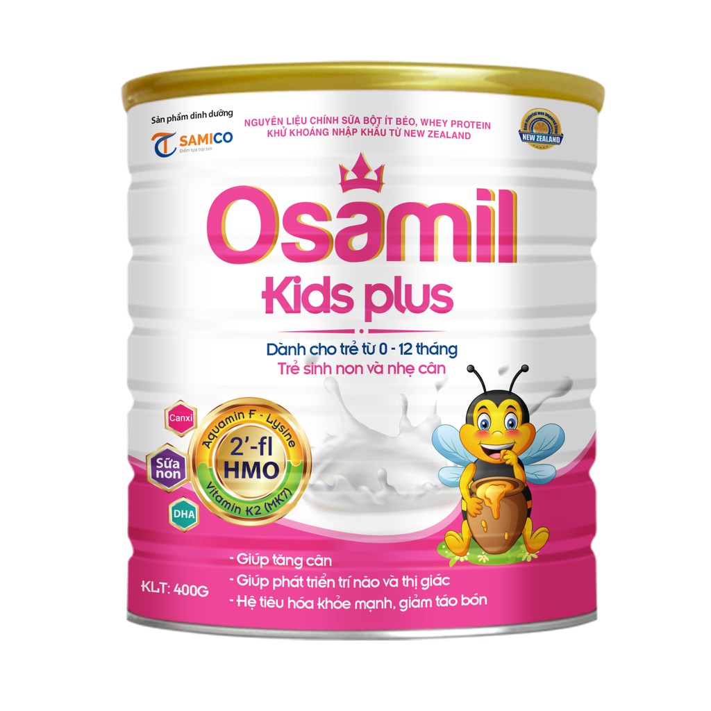 Sữa OSAMIL KIDS Plus - Cho trẻ sơ sinh, 900gram