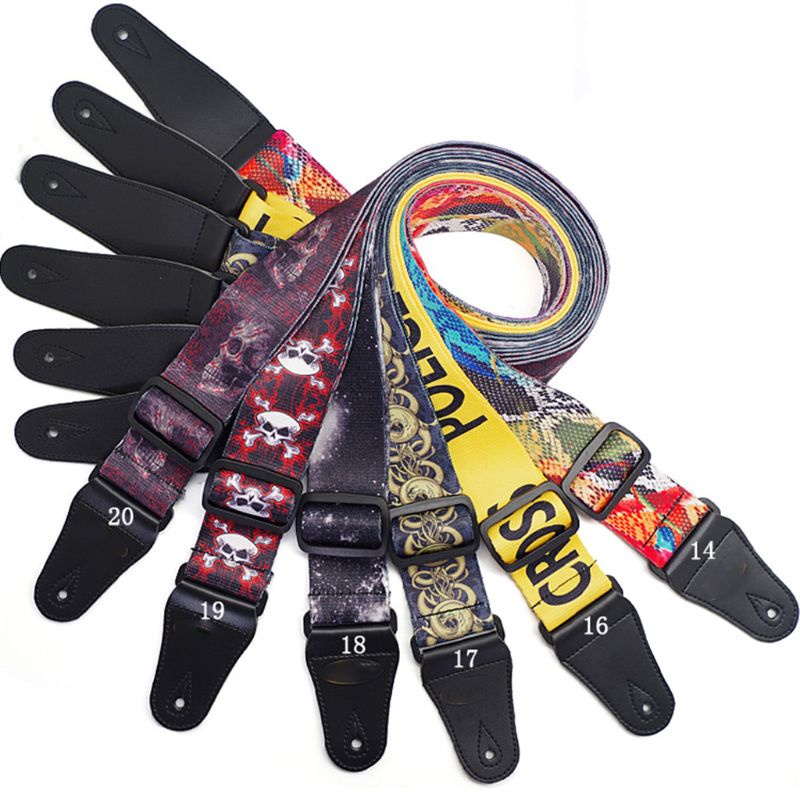 Dây Nylon Đeo Đàn Guitar Điện / Guitar Bass Nhiều Màu Sắc Tùy Chỉnh 12 Cái