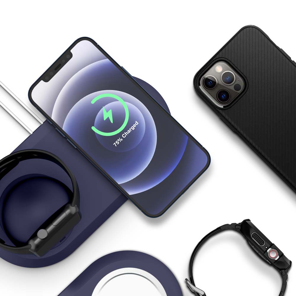 Đế Sạc 2 Trong 1 Chuyên Dụng Cho Apple watch iwatch series 7 6 5 4 3 se IPhone 12 Pro max 13