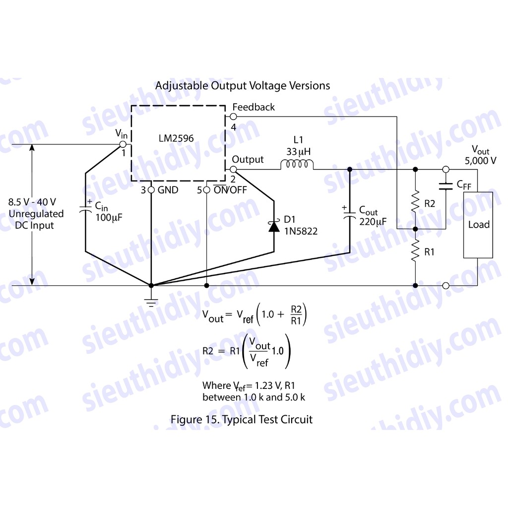 IC nguồn LM2596T-ADJ chính hãng ON hạ áp buck DC-DC 3A Vin max 40VDC