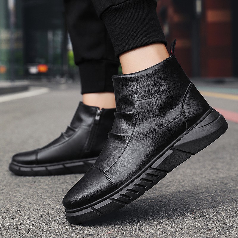 giày nam giày boot nam giày nam cao cổ boots giày cao cổ Chelsea boots Giày Bốt Da Thời Trang Dành Cho Nam