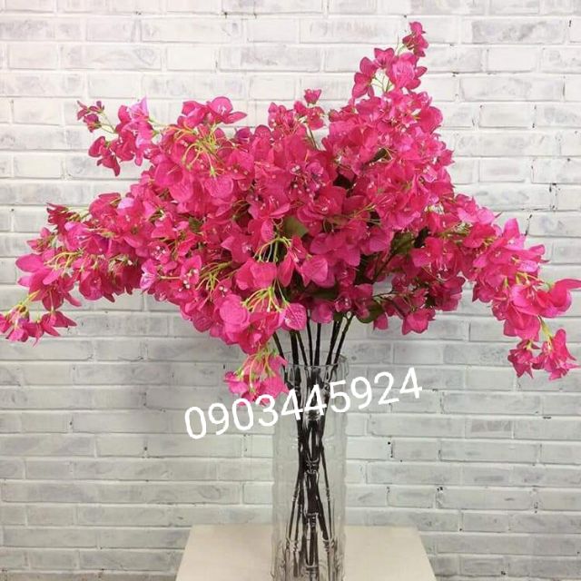 Cành Hoa Giấy cao 1m2 Cao cấp- Hoa giả