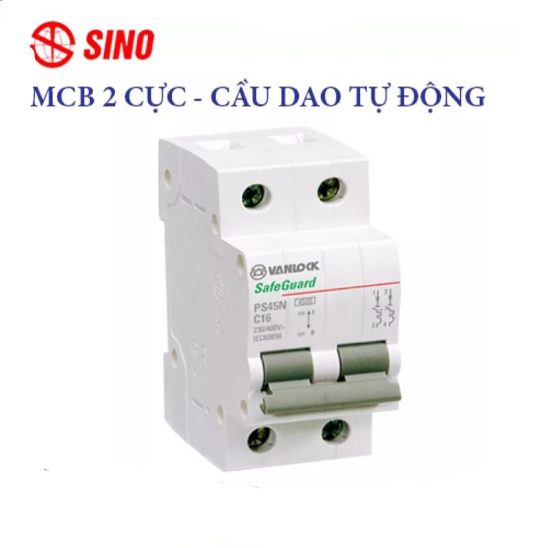 Cầu Dao Đôi SINO 40A-63A Bảo Vệ Quá Tải