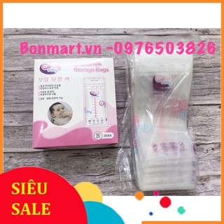 Hộp túi trữ sữa gb baby túi zip loại 250ml,túi trữ sữa bonmartvn