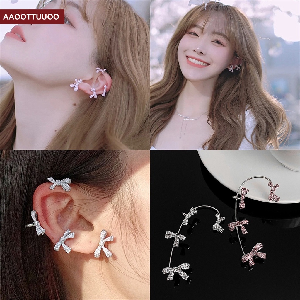 1 Bông Tai Hình Nơ Không Xỏ Lỗ Thời Trang Ngọt Ngào Cho Nữ