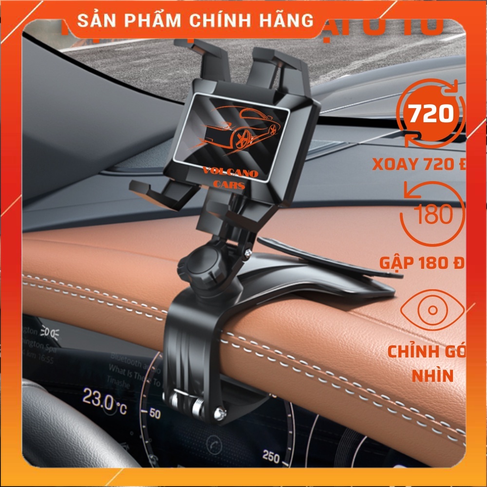Giá đỡ điện thoại ô tô Vô Lăng kẹp trên xe hơi xoay 360 độ chống rung treo đa điểm trên gương chiếu hậu - pktrungbinh
