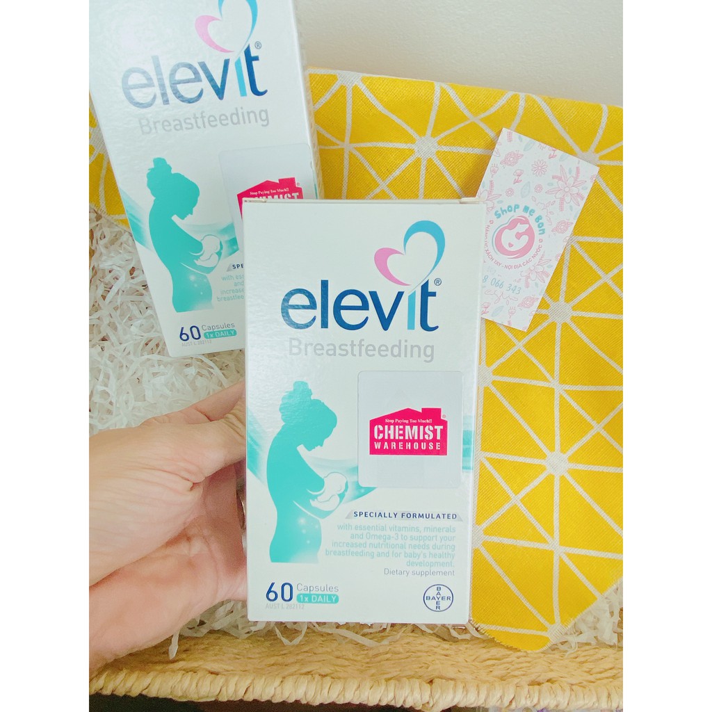 [Có Tem Chemist] Elevit sau sinh cho Mẹ, Elevit Bú, Elevit Breastfeeding 60 viên - Xuất xứ Úc Chính Hãng