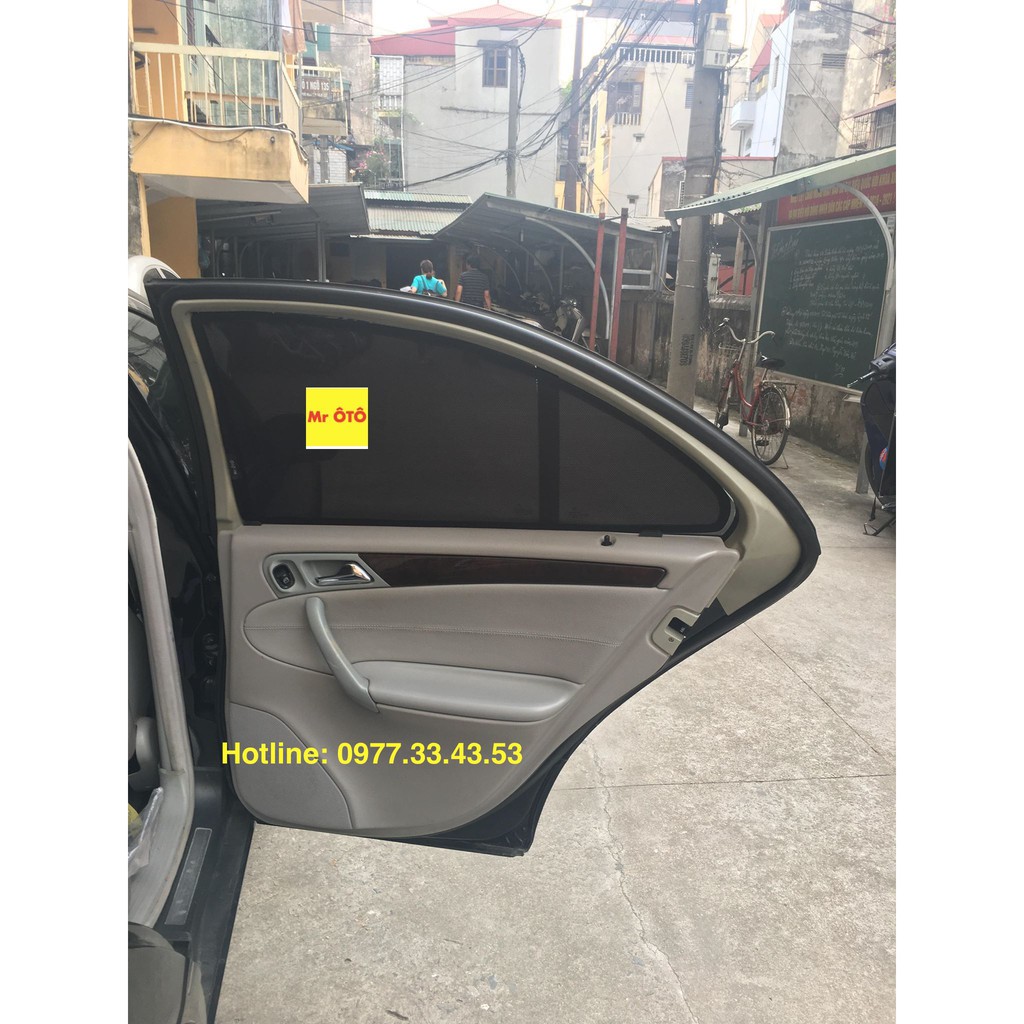 Rèm Che Nắng chống UV Xe Mercedes C200-250-300 W203-2005 (cửa nhựa không nam châm) Hàng Loại 1 MR.ÔTÔ -Bảo Hành 2 Năm
