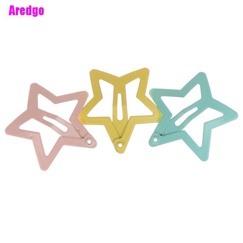 [Hàng mới về] Set 6 kẹp tóc kim loại hình ngôi sao dễ thương cho bé gái